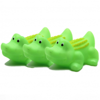 high quality squeaky green frog vinyl dog toys rubber pet toy