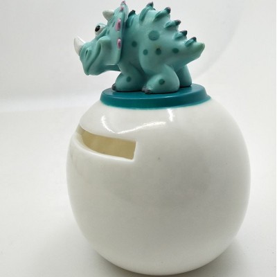 Factory make custom vinyl Soft hollow cartoon dinosaur model coin bank vinyl toy