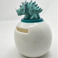 Factory make custom vinyl Soft hollow cartoon dinosaur model coin bank vinyl toy