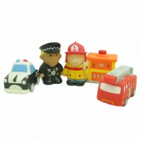 Wholesale Kids Plastic Cartoon Educational children OEM police fireman car toys for kids