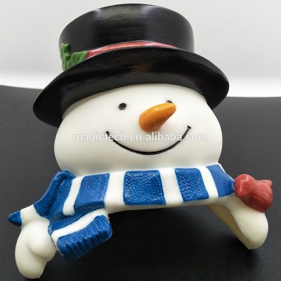 oem factory production plastic pvc snowman santa heads for christmas decoration