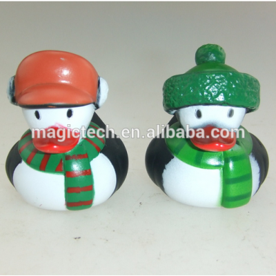 Festival Gift Christmas Decoration toy OEM Rubber cute shape Duck