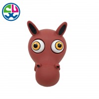 Stress reliever  vinyl toys custom made donkey squeeze toy eyes pop out for kids